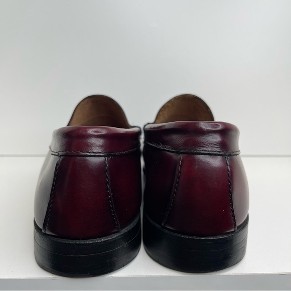 G.H.BASS MENS 1936 LOGAN FLAT STRAP WEEJUNS LOAFER leather sole - Picture 13 of 14